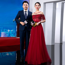 Bride Wine Toast 2021 New Winter Engagement Wedding High-end Atmosphere Host Banquet Evening Dress