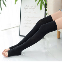 Air-conditioned room sock cover Dance yoga long leg cover protect knee joints old cold legs Cotton socks over the knee step foot knee pad