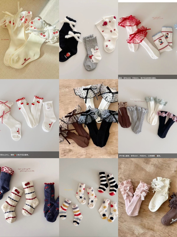 Children's Socks Genuine Ika Rabbit 2026 Autumn and Winter New Kt Cat Princess Socks Little Rabbit Little Cat Mickey Cloth Label