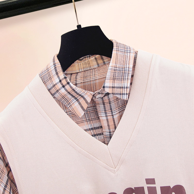 Áo mùa thu mới 2018 Han Fan vest + áo sơ mi kẻ sọc phù hợp với nữ đại học áo gió chic hai mảnh áo sơ mi khoác ngoài nữ