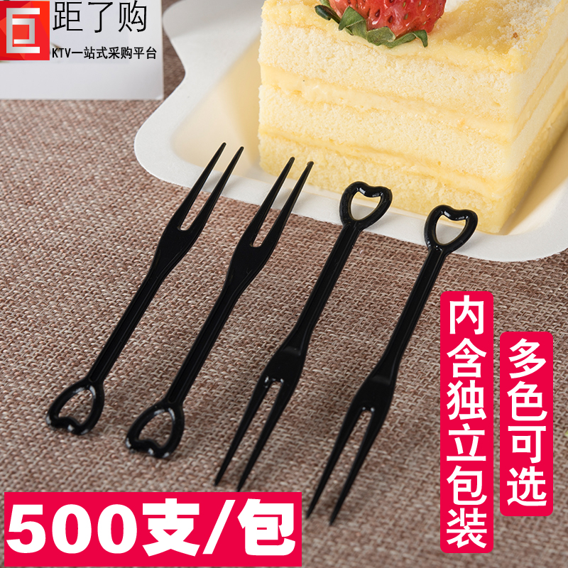 Buy transparent plastic fruit labels Fruit forks Cake forks Snack forks Disposable Fruit forks Sushi forks