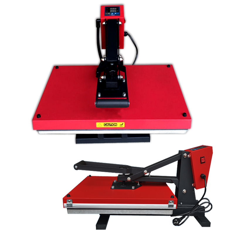 High pressure heat press machine hot stamping flat heat transfer machine equipment pennant clothing T-shirt printing machine manual hot drilling machine
