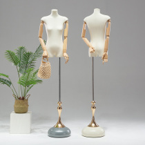 2024 new clothing store flat-chested half-body model props womens clothing window full-body mannequin display stand