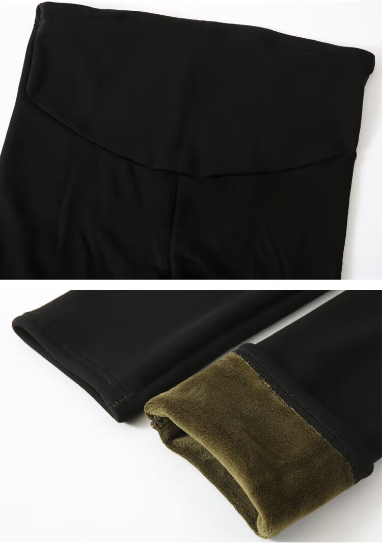 Quần legging rộng cho bà bầu mùa thu đông cộng với quần nhung dày chân quần ống rộng mặc quần dài mang bầu ấm áp quần cho bà bầu