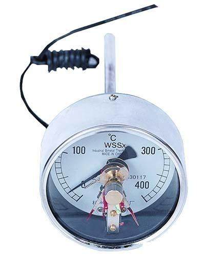 Electric junction temperature meter electric junction double metal thermometer WSSX-401 0-400 ° C pole length 100MM