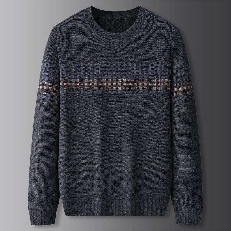 Plus-Size Chenille Sweater for Men, Autumn and Winter, Thickened and Warm Knitwear for Big and Tall Men