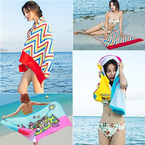 Quick-drying bath towel travel ultra-light beach mat towel airplane blanket sports swimming absorbent quick-drying bath towel bathrobe big towel