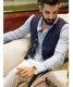 Summer linen slim fit men's retro linen cotton white vest men's plus size trendy yuppie gentleman fat