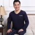 Mùa xuân và mùa thu cotton dài tay nam đồ ngủ trung niên cha trung niên cộng với phân bón XL phù hợp với dịch vụ nhà quần áo ngủ nam Nam giới