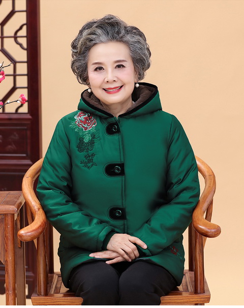 Áo khoác trung niên và mùa đông, áo khoác cotton, sữa nữ, quần áo mùa đông, 60-70-80 tuổi, áo khoác mùa đông của mẹ đồ mặc nhà trung niên