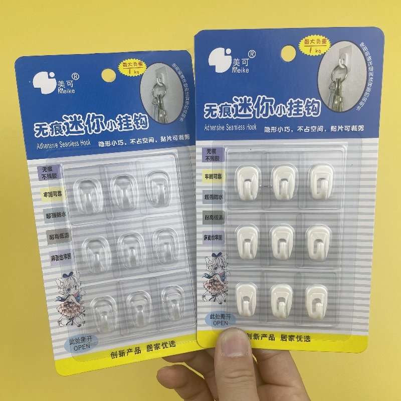Mini Adhesive Hooks, Strong Adhesive, No Drilling Required, Traceless, Transparent, Small Size, Adhesive Hooks for Earrings and Necklaces, Compact