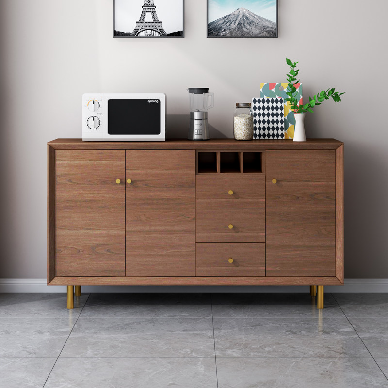 Solid wood dining side cabinet Home modern minimalist wine cabinet Tea Water cabinet dining room Sitting Room Side Cabinet Containing Cabinet Kitchen Bowl Tray Cabinet