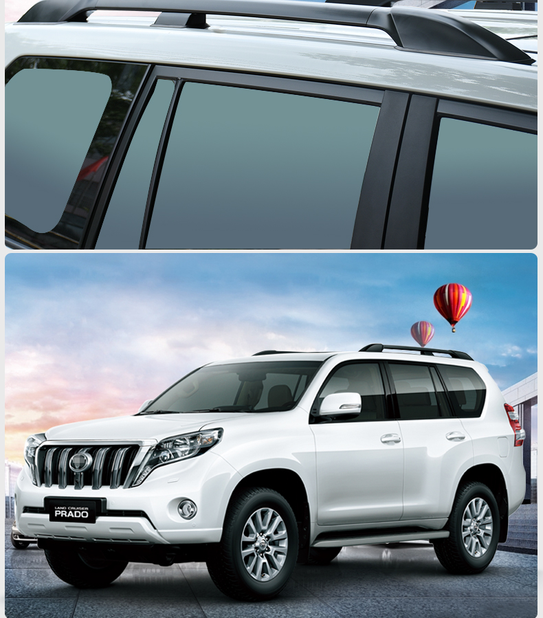 Khung hành lý giá nóc dành riêng cho Toyota hống hách Prado 2700/4000 Land Cruiser sửa đổi các bộ phận baga mui xe oto