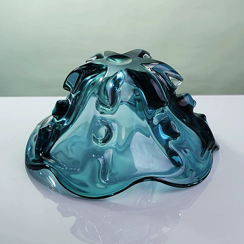 Легкий роскошный современный хрустальный стеклянный супер большая фруктовая тарелка Творческая гостиная кофейная столик Стекло фруктовый