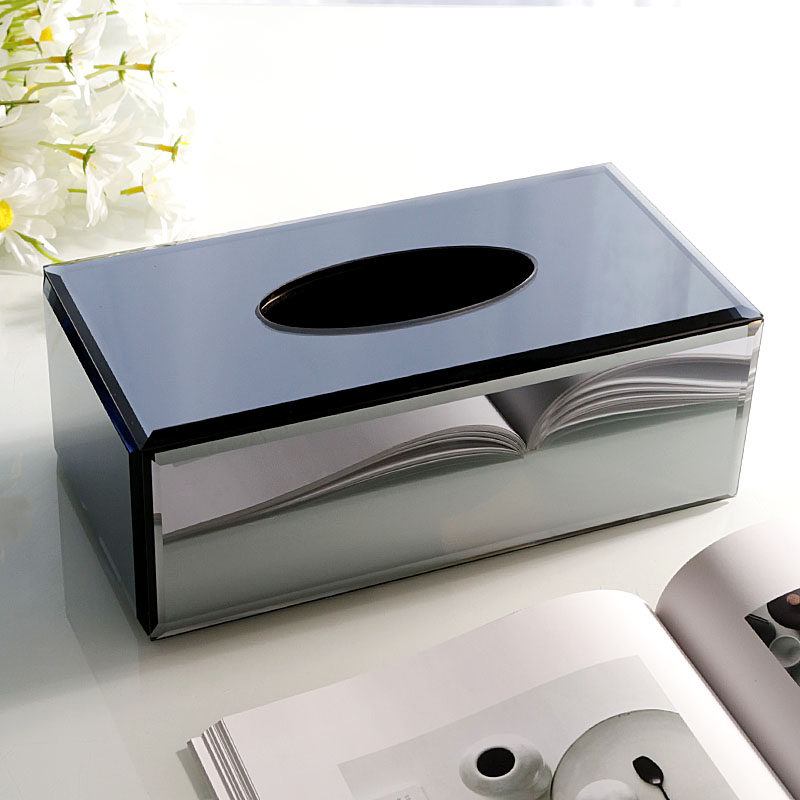 Advanced sense glass light and luxurious cramps Cardboard Boxes LIVING ROOM TEA TABLE HOME TOWELS BOX UPSCALE NAPKINS BOX PAPER CRAMPS-TAOBAO