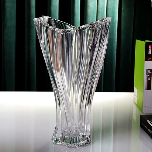 Творческая мода, прозрачная европейская хрустальная стеклянная ваза домашнего искусства