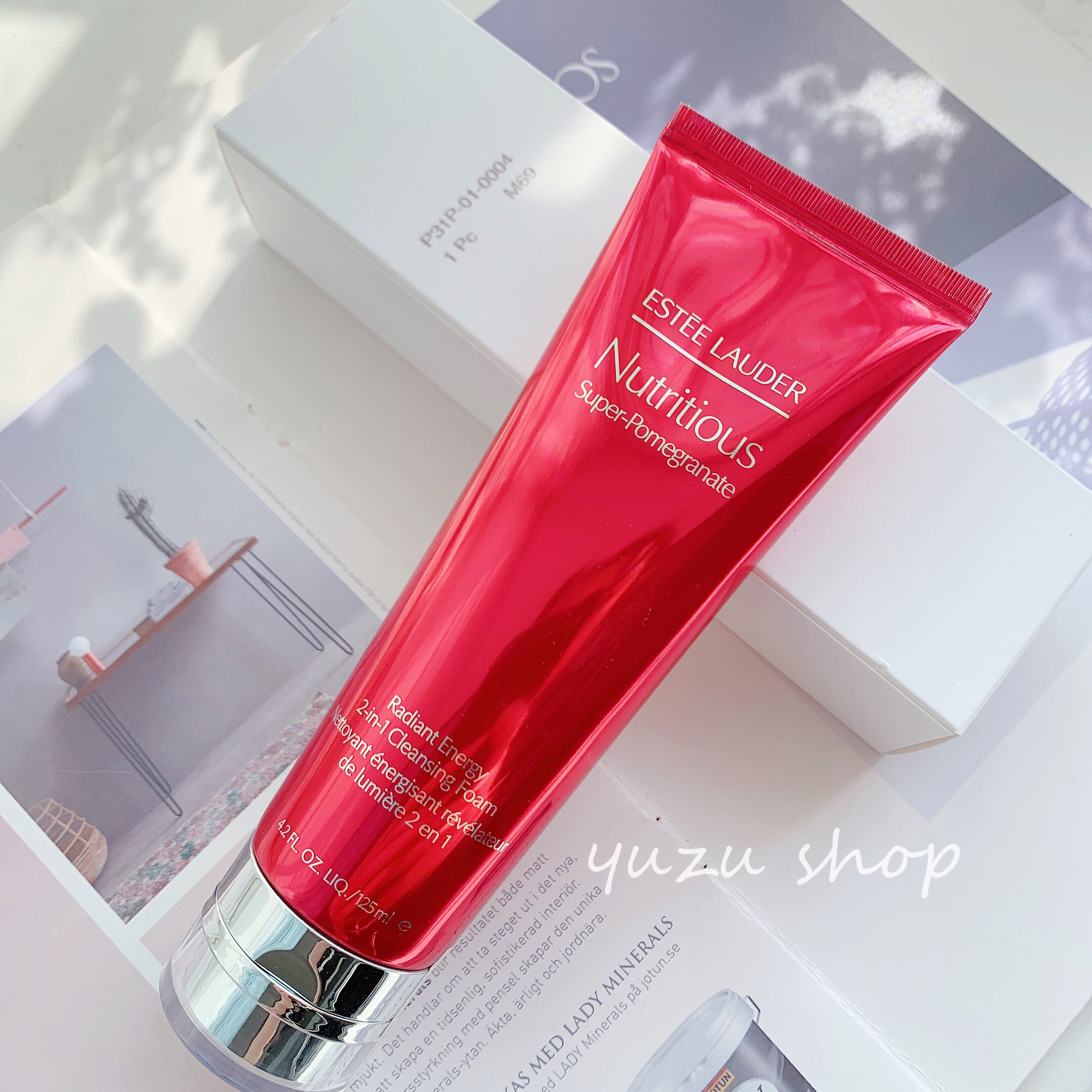 Buy 2 minus 10 ~ EsteeLauder yeste Landei red pomegranate washed face milk Tibright clean 125ml spot