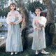 Improved Hanfu girls' clothing set, parent-child clothes, Hanfu mother-daughter costumes, chest-length underskirts, one-piece spring and summer clothes, small and fresh