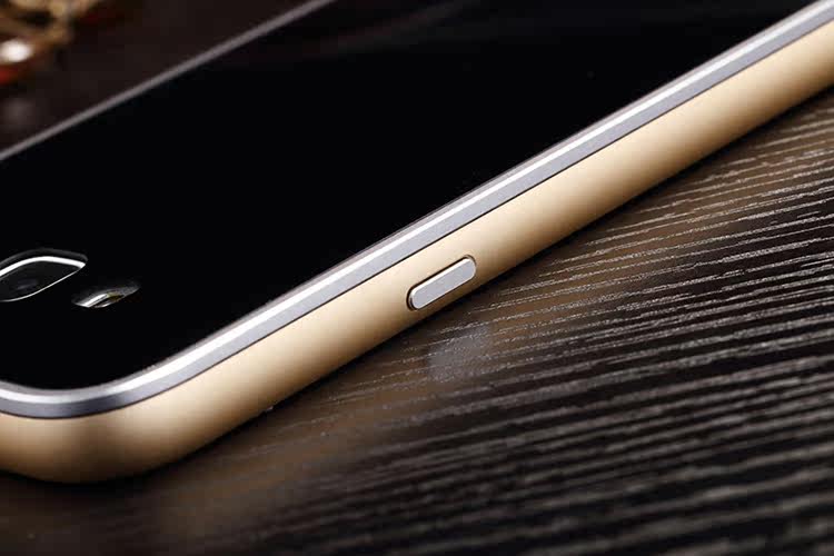 Luphie Aircraft Aluminum Metal Frame 9H Tempered Glass Back Cover Case for Samsung Galaxy E7 E7000