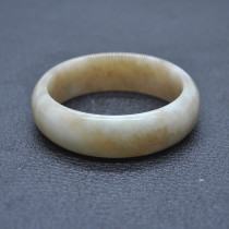 Nanyang Jade Dushan Jade Old Material Permeable Dawn Large Wide Strip Du Jade Bracelet 58 5 Flat Strip Womens Bracelet