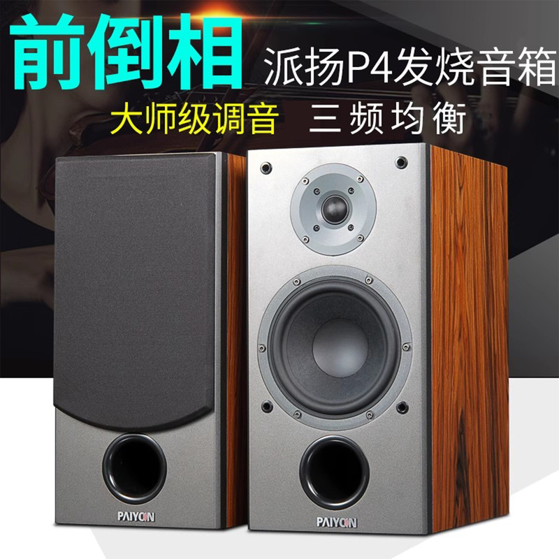 PAIYON P4 Bookshelf Hifi Speakers Audio High-Fidelity Audiophile Passive Front Speakers 
