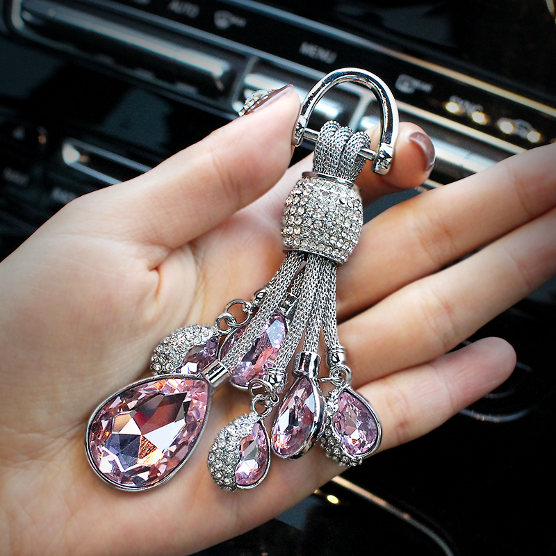 Mercedes BMW car key chain Audi key chain high-end diamond-encrusted crystal car key hanging jewelry ladies