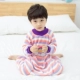 Đồ ngủ trẻ em một mảnh san hô flannel nữ bé mùa xuân và mùa thu 1 đến 3 tuổi bé nam đồ ngủ chống đá mùa thu đông