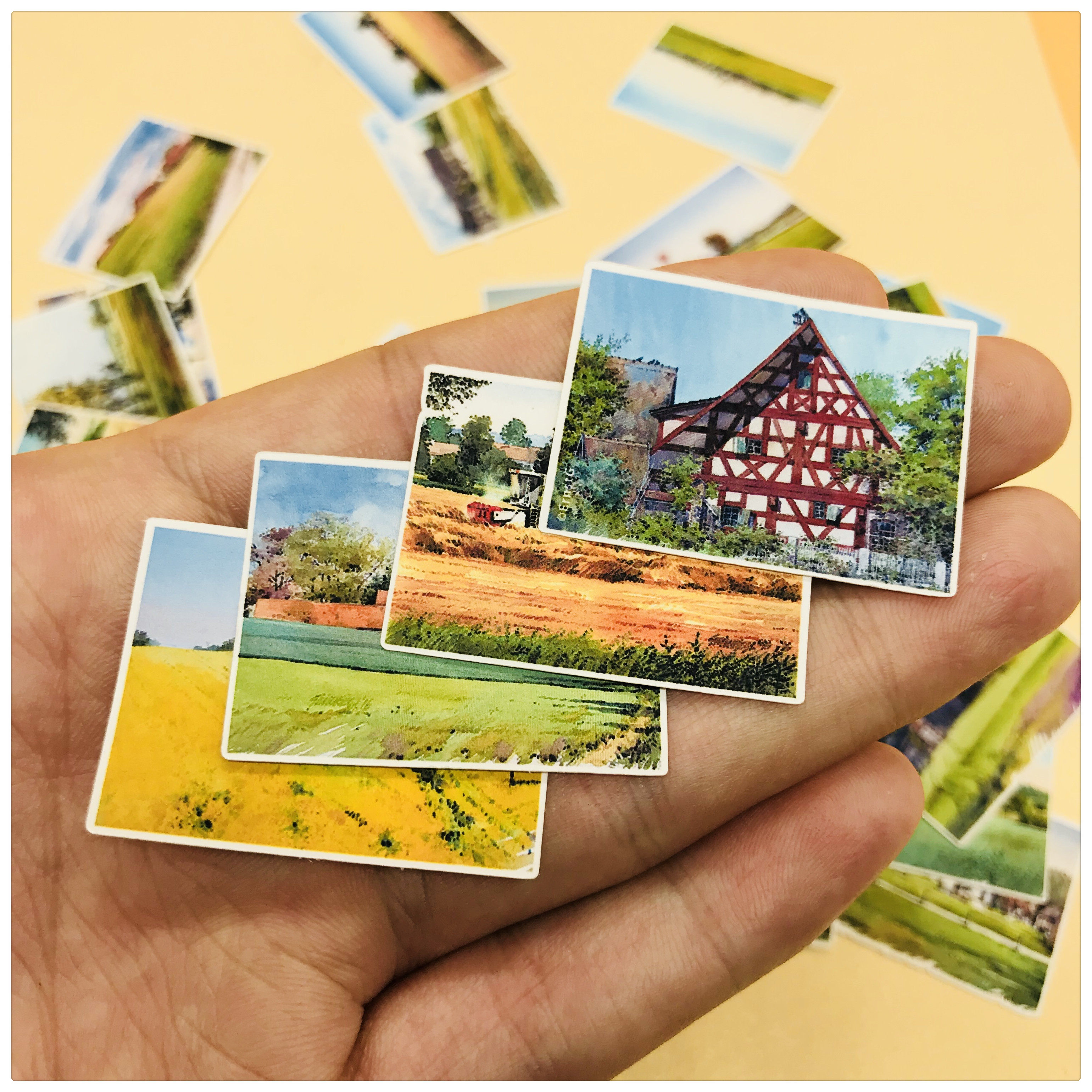 Hand account sticker pack idyllic scenery 46 pieces into hand account sticker photo album decoration 25 yuan