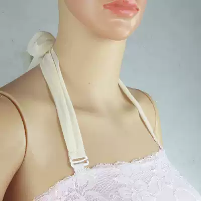 Upgraded version of wide hook extended and widened chiffon rear neck three-dimensional bow fairy chiffon ribbon shoulder strap