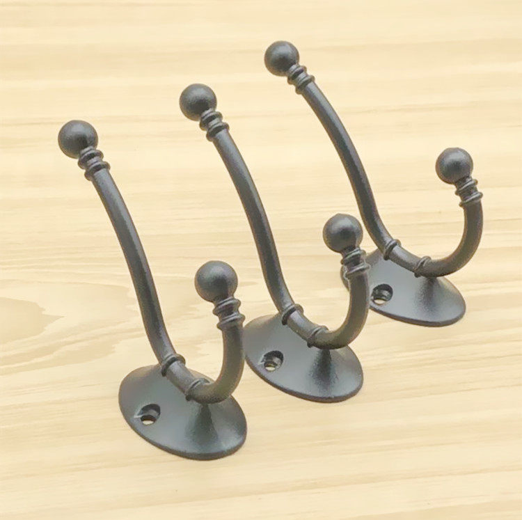 Black Hanging Hook American Living Room Hat Hook Handle Handhook Limit Link Handle Creative Door Wall Clothes hook Euro Single Hook