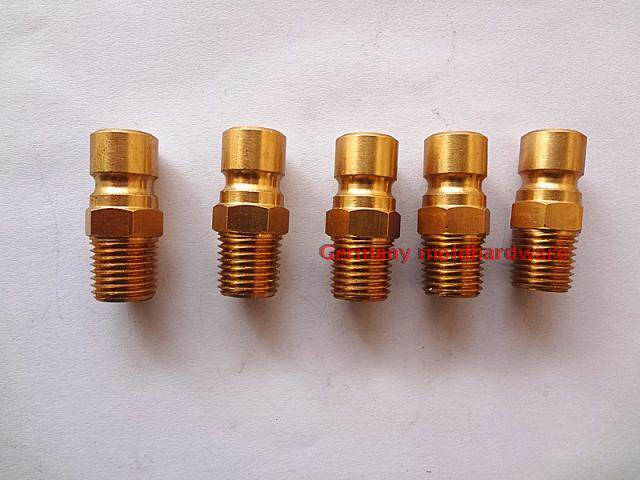 Injection mold water nozzle water connector gas connector quick outer wire connector American water nozzle 1 4 1 8 plug 9 5 promotion