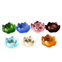 Household Buddhist temple for Buddha Guanyin seven ever-lasting lamps ancient glazed lotus lamp candle holder butter lamp holder