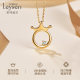 Leysen psychic jewelry 18k gold diamond necklace women's pendant pendant clavicle chain heartbeat crown