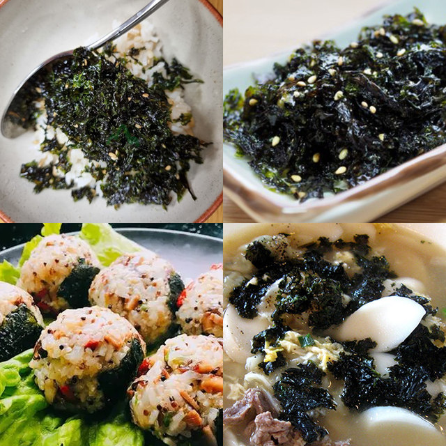 Korean famous deep-fried seaweed for rice balls, seaweed with olive oil, mixed rice with sushi, seaweed vegetable snacks, good quality 1kg