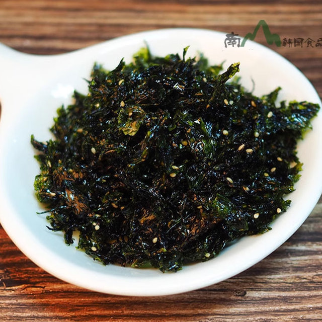 Korean famous fried seaweed ready-to-eat Korean sushi bibimbap fried seaweed gravel pot bibimbap shredded seaweed 1kg