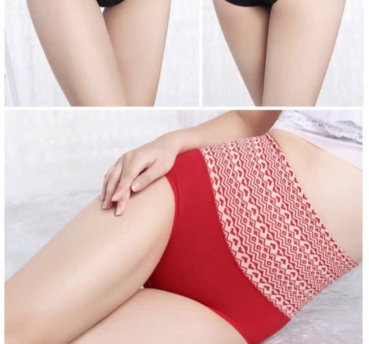 Quần lót dày ấm áp của phụ nữ cao eo bụng quần cotton vải cotton sau sinh phụ nữ cotton tóm tắt kích thước lớn đồ lót đẹp