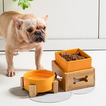 Dog bowl ceramic protects cervical spine cat food bowl bowl dog cat cat eats drink water to beat the pet bowl