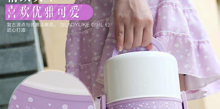 hộp cơm điện inox 2 tầng Mười độ tốt hộp cơm trưa cách điện hộp ăn trưa 2 lớp nữ sinh viên di động người lớn gốm lót vành đai sưởi ấm gạo cặp lồng cơm cắm điện