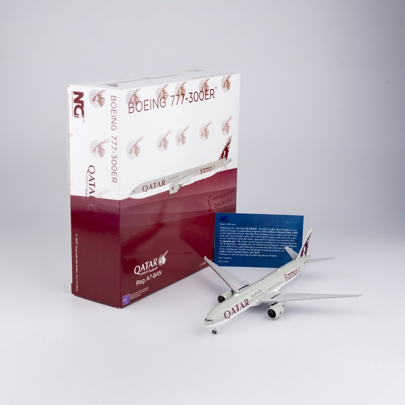 Alloy Passenger Aircraft Model Ng 1/400 A7-Ban Qatar Airways B777-300Er Qatar World Cup