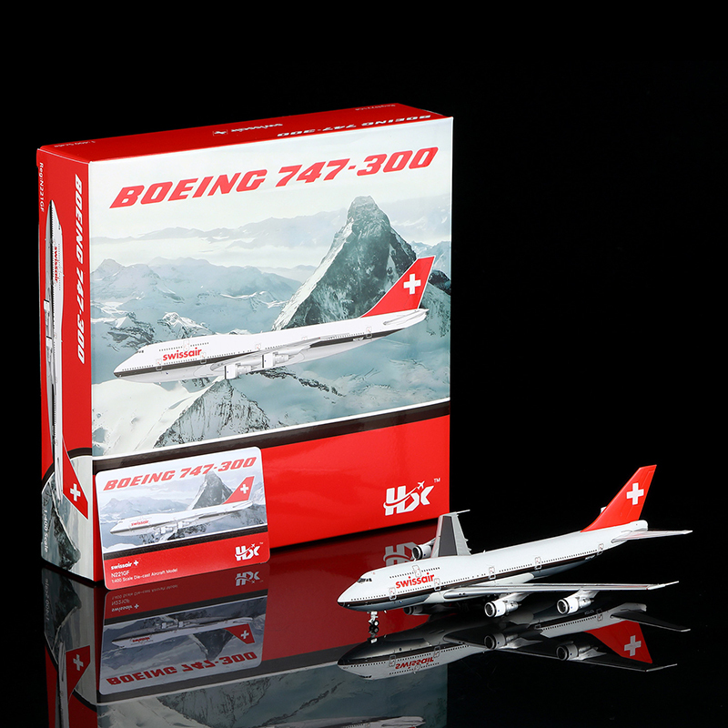 Hx Models 1/400 Swiss Airlines B747-300 Alloy Aircraft Model N211Gf/Hb-Igf