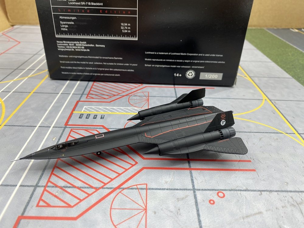 Herpa 1/200 US Air Force, Blackbird SR-71 alloy reconnaissance