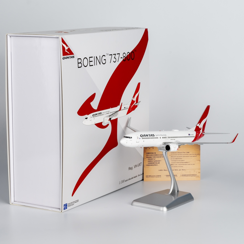 Ng 1/200 Metal Airplane Model B737-800/W Australian Airlines Vh-Vxt/Vh-Vzp