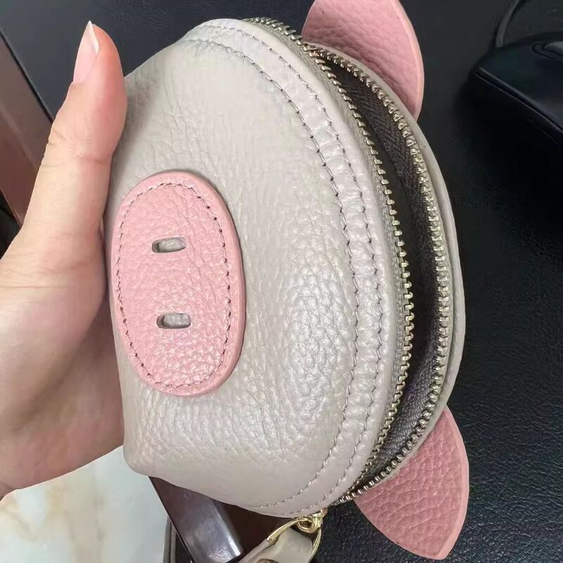 Genuine Leather Texture Wallet and Key Case Two-In-One 2026 Cute Lightweight Coin Purse Soft Leather Small Coin Bag for Women