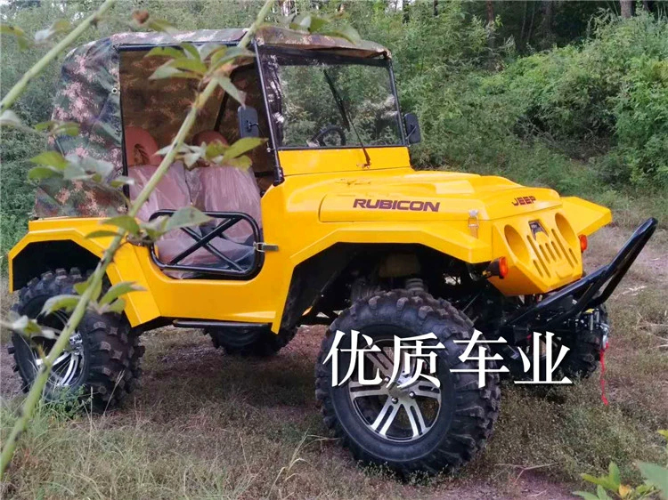 300CC Jeep ATV bốn bánh off-road xăng lớn dành cho người lớn bốn chỗ xe máy leo núi xe máy ống thép UTV xe đua cho bé