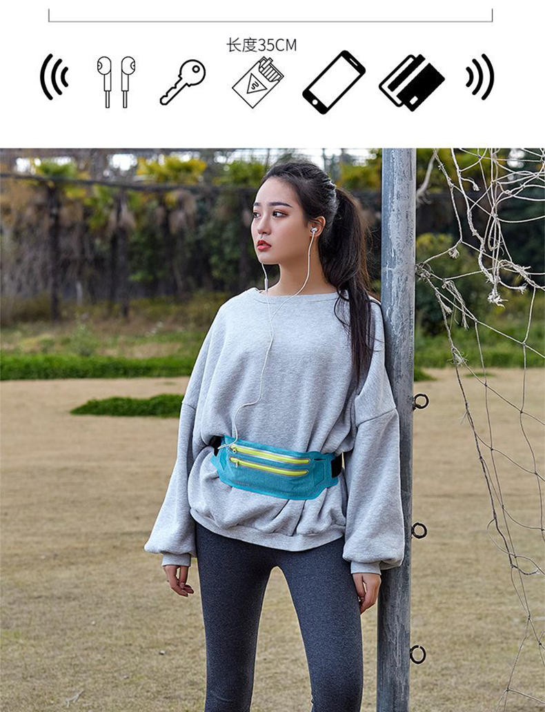 Túi thể thao chạy túi điện thoại di động nam và nữ đa chức năng ngoài trời vừa khít không thấm nước ánh sáng vô hình mini túi vành đai - Túi túi đeo hông phượt