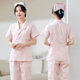 Летняя униформа медсестры, тонкий демисезонный лонгслив, раздельный короткий комплект, униформа врача, комбинезон, короткий рукав