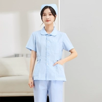 Синяя кукла, кукольный воротник, короткий рукав