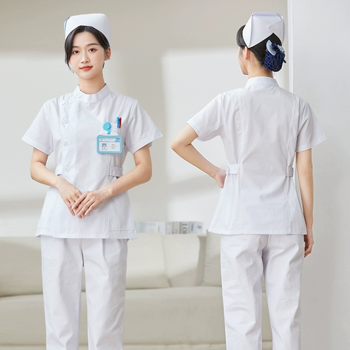Летняя униформа медсестры, тонкий демисезонный лонгслив, раздельный короткий комплект, униформа врача, комбинезон, короткий рукав