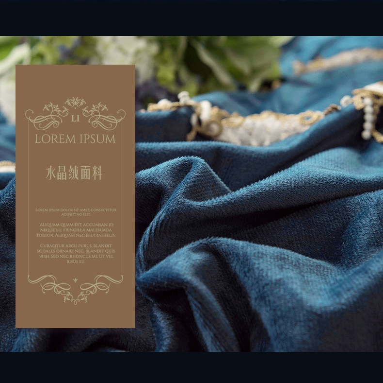 pha lê lãng mạn Pháp Khăn biệt thự nhung dày trải giường mô hình phòng và cashmere mùa thu và mùa đông bộ đồ giường một mảnh 2m - Trải giường ga trải giường cotton