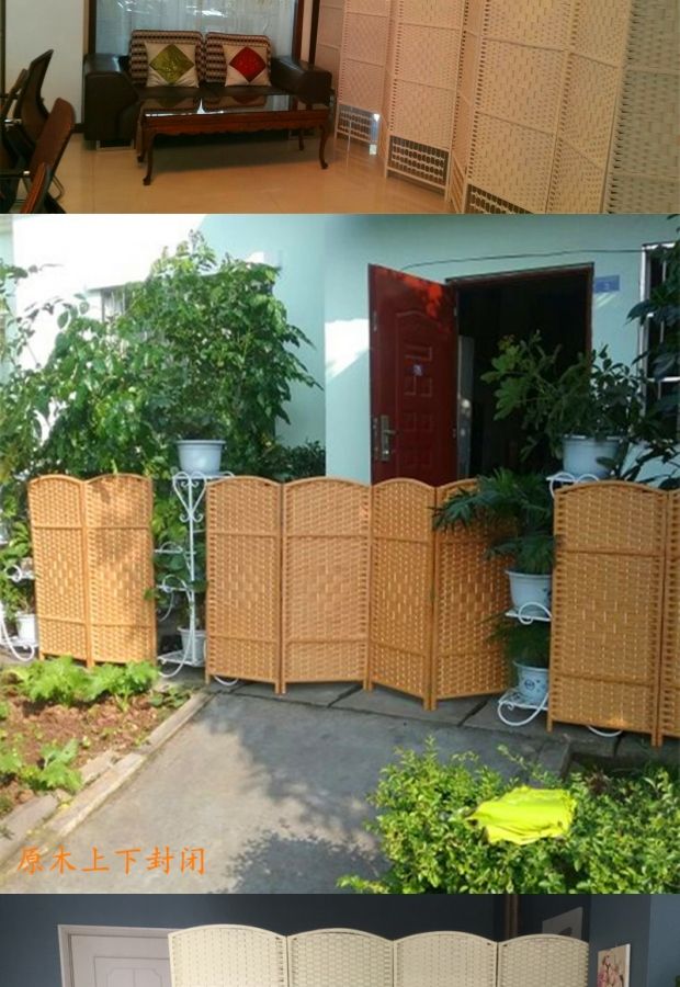 Đặc biệt cung cấp sân vườn sáng tạo màn hình rắn gỗ rơm màn hình gấp đơn giản hiên trắng gấp vách ngăn phòng khách thời trang - Màn hình / Cửa sổ vách bình phong gỗ